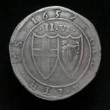 Commonwealth, Silver Halfcrown, 1652, Sun MM, RARE