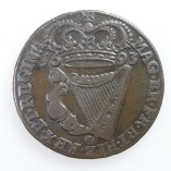 William & Mary Irish Halfpenny, 1693 Reverse