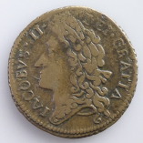 James II, Gun Money, Shilling, Large Size, January, 1689, O