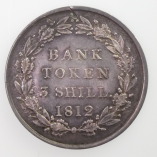 George III, Bank Token Three Shillings, Second Head, 1812, R
