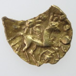 Atrebates & Regni Tribes, Gold Quarter Stater, Selsey Dahlia Type,  c60-20BC, EXTREMELY RARE Obverse