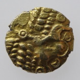 Trinovantes, Gold Quarter Stater, Rowntree Fern Leaf, AD 45-50, EXTREMELY RARE, O