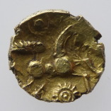 Trinovantes, Gold Quarter Stater, Rowntree Fern Leaf, AD 45-50, EXTREMELY RARE, R