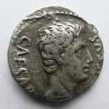 Augustus, Silver Denarius, Tarraco Mint, 19 BC, O