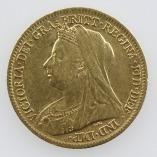 Victoria Old Head Gold Half Sovereign, 1898, O