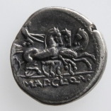 Appius Claudius Pulcher, Silver Denarius, Roma/Victory, 111/110 BC, R