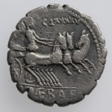 C. Naevius Balbus, Silver Denarius Serratus, Venus/Victory, 79 BC, R