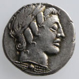 Anonymous (Gargonius, Ogulnius, Vergilius), Silver Denarius, Apollo/Jupiter, 86 BC, O