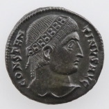 Constantine I, Bronze AE3, Heraclea, Wreath, AD 325-326, O