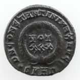 Constantine I, Bronze AE3, Heraclea, Wreath, AD 325-326, R