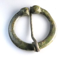 Viking/Early Medieval, Bronze Omega Fibula Brooch, 12th Century AD