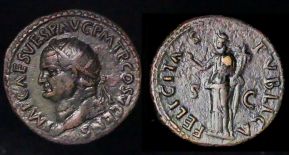 Vespasian, Dupondius, Rome Mint, Felicitas, AD74