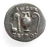 Vespasian, Silver Denarius, Rome Mint, Sacred Tools, AD 72-73, R