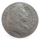 William III, Crown, 3rd Bust, 1st Harp, 1696, RARE, O