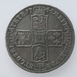 George II, Halfcrown, Older Bust, LIMA, D. NONO, 1745, R