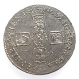 William III, Crown, 3rd Bust, 1st Harp, 1696, RARE, R