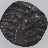 Anglo Saxon, Silver Continental Sceat, Primary Quilled Crescent Porcupine Series E, Type G, AD 695-740, O