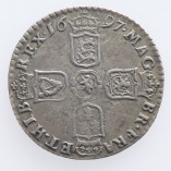 William III, Silver Sixpence, First Bust, 1697, R