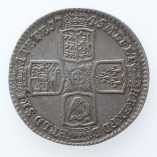 George II, Shilling, Older Bust, LIMA, 1745, R