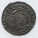 Henry VIII, Silver Halfgroat, Second Coinage, Canterbury Mint, Arch. Wareham, Cross Patonce MM O