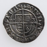 Henry VIII, Silver Halfgroat, Second Coinage, Archbishop Warham, Canterbury Mint, Uncertain MM (121), 1526-1532, R